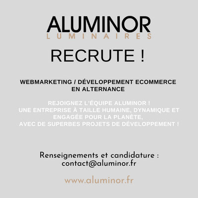 The ALUMINOR team is recruiting a person on a work-study basis in Webmarketing / Ecommerce Developer