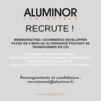 ALUMINOR is recruiting a webmarketing developer / ecommerce on a work-study or end-of-study internship