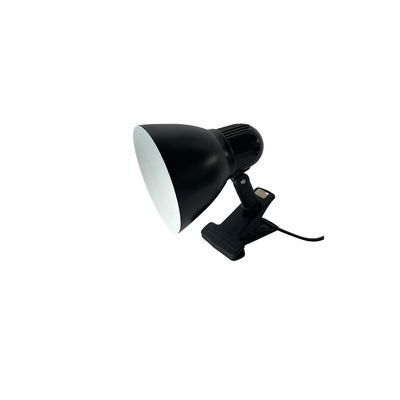 Lampe pince à clipser noire style réflecteur de cinéma de petite taille