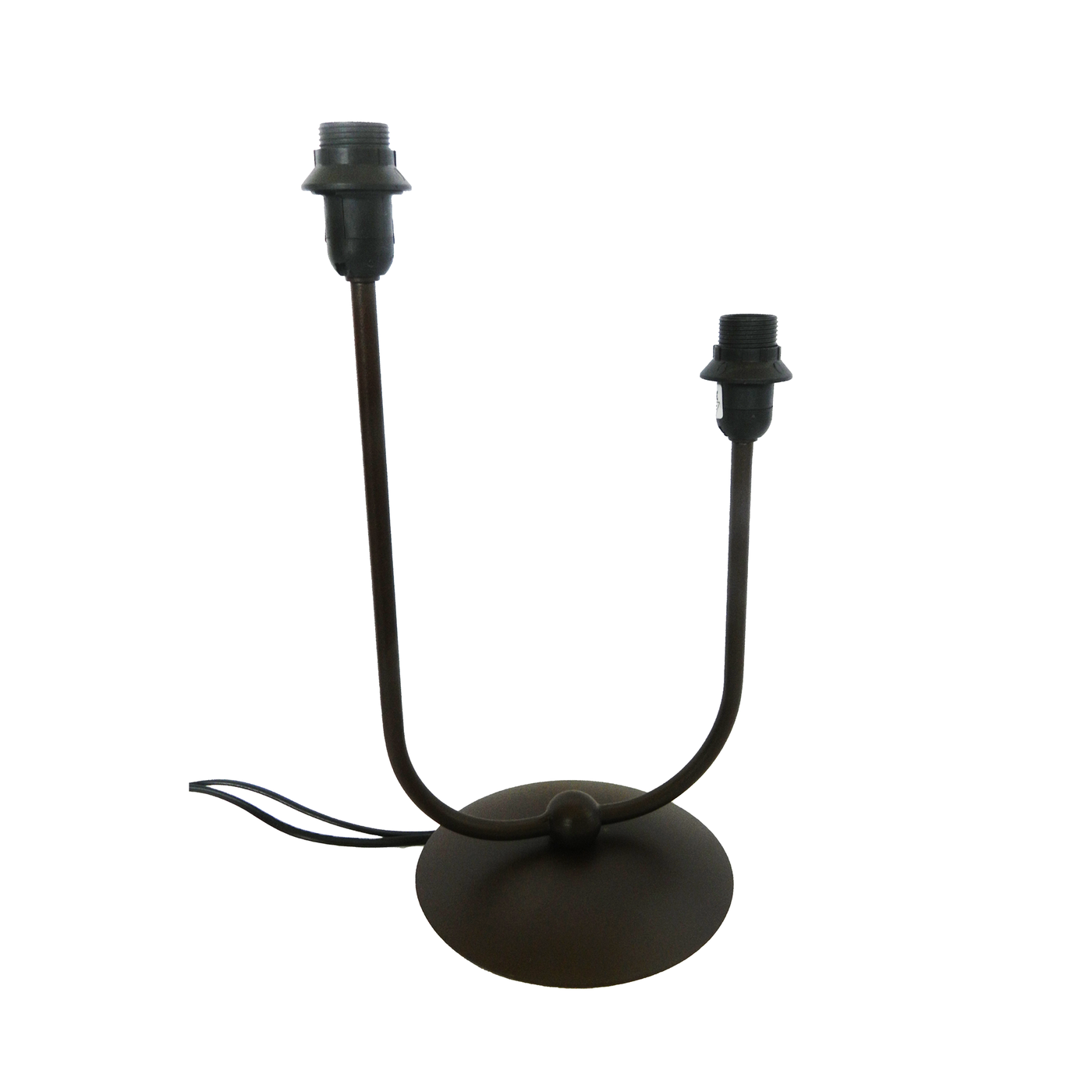 Brown double lamp base