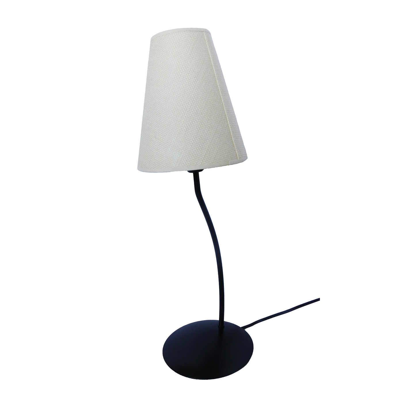 Table lamp with cream shade